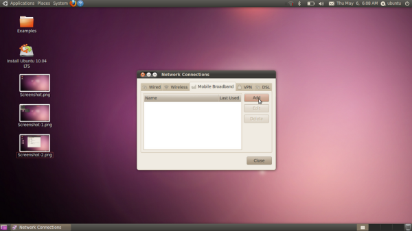 Ubuntu 10.04 lucyd linx - setting modem USB